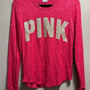 Victoria's Secret Red Long Sleeve Pajama Top